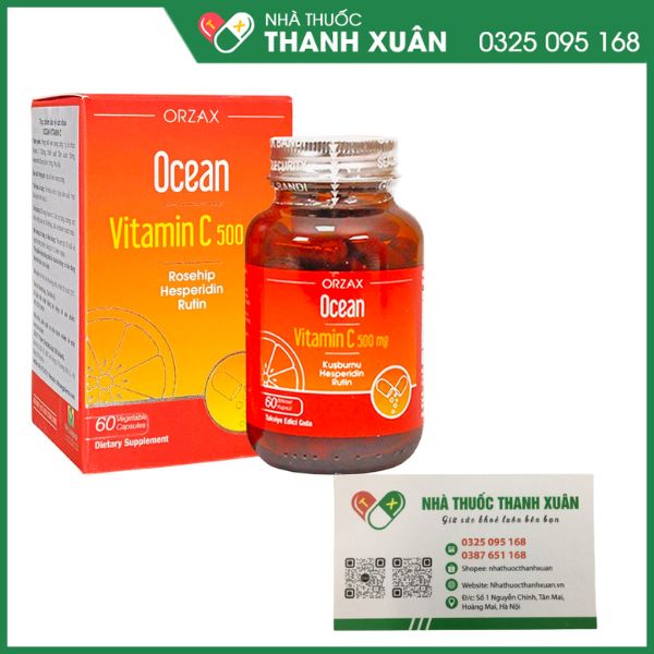 Ocean Vitamin C 500mg Orzax 60 viên - Hỗ trợ tăng sức đề kháng